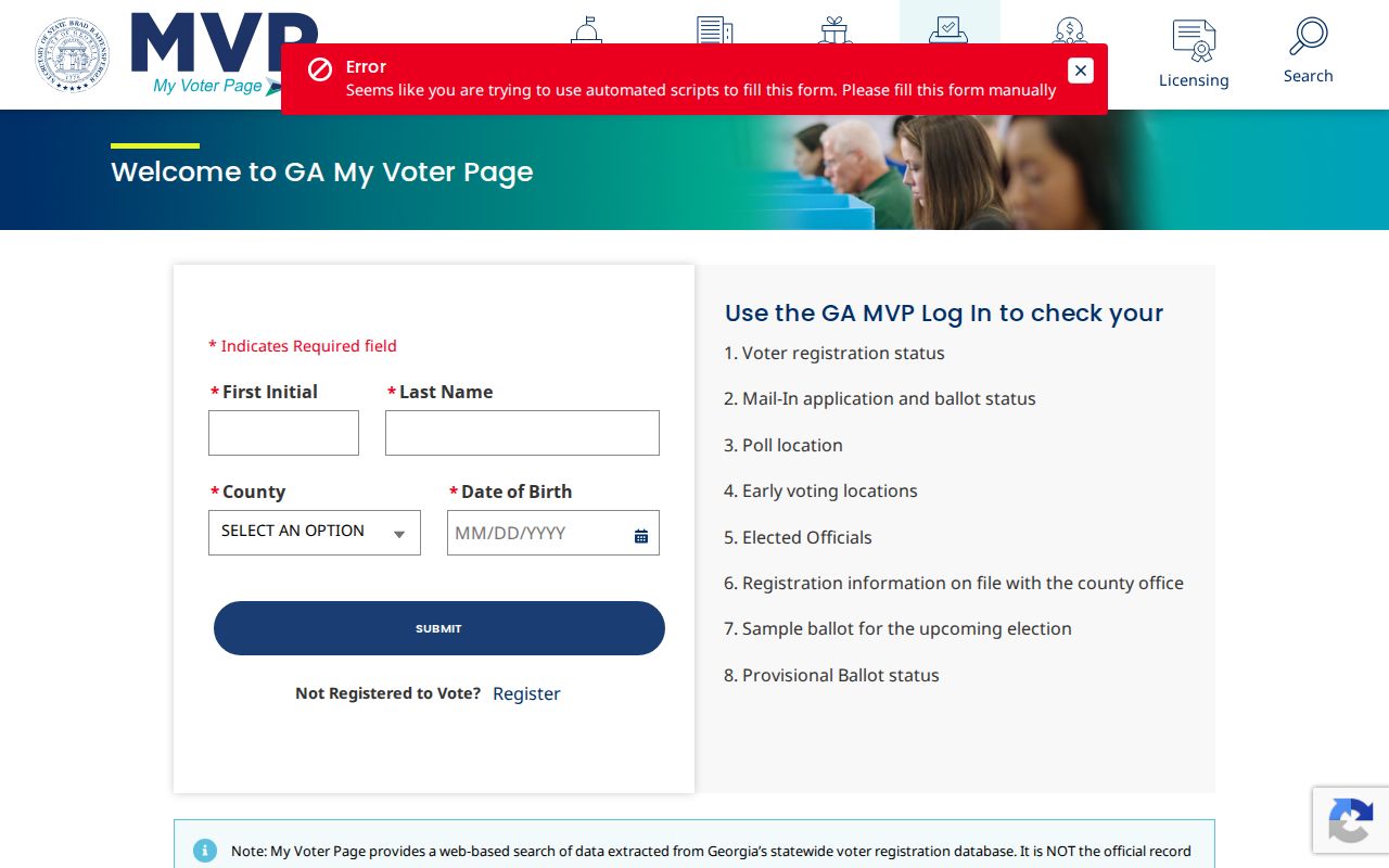 Peachtree City residents directory voter lookup through Georgia My Voter Page