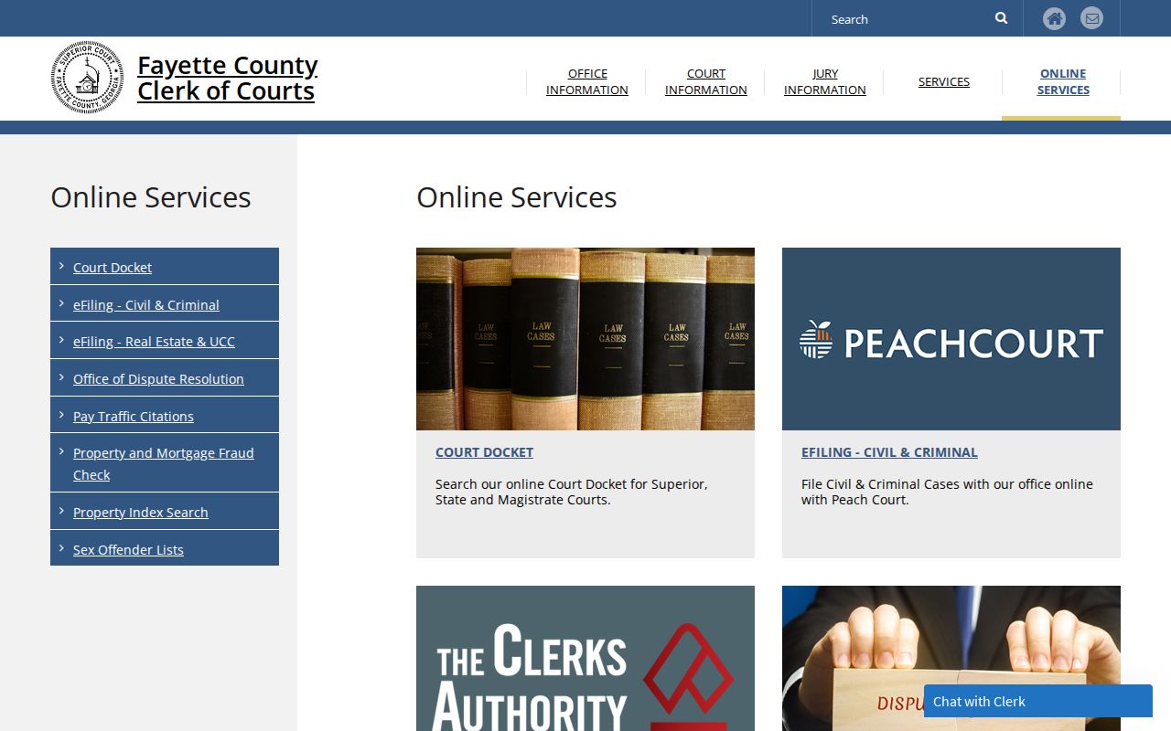 Peachtree City residents directory access through Fayette County online services